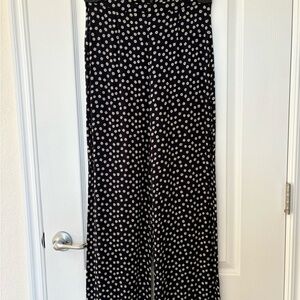 Reformation Navy and White Floral Pants